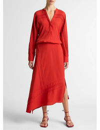 Vince - Pintuck Slip Skirt