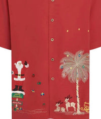 Bamboo Cay - Men's Merry Christmas Embroidered Shirt