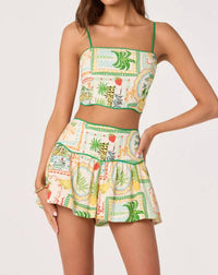 Astr - Heidi Novelty Print Crop Top