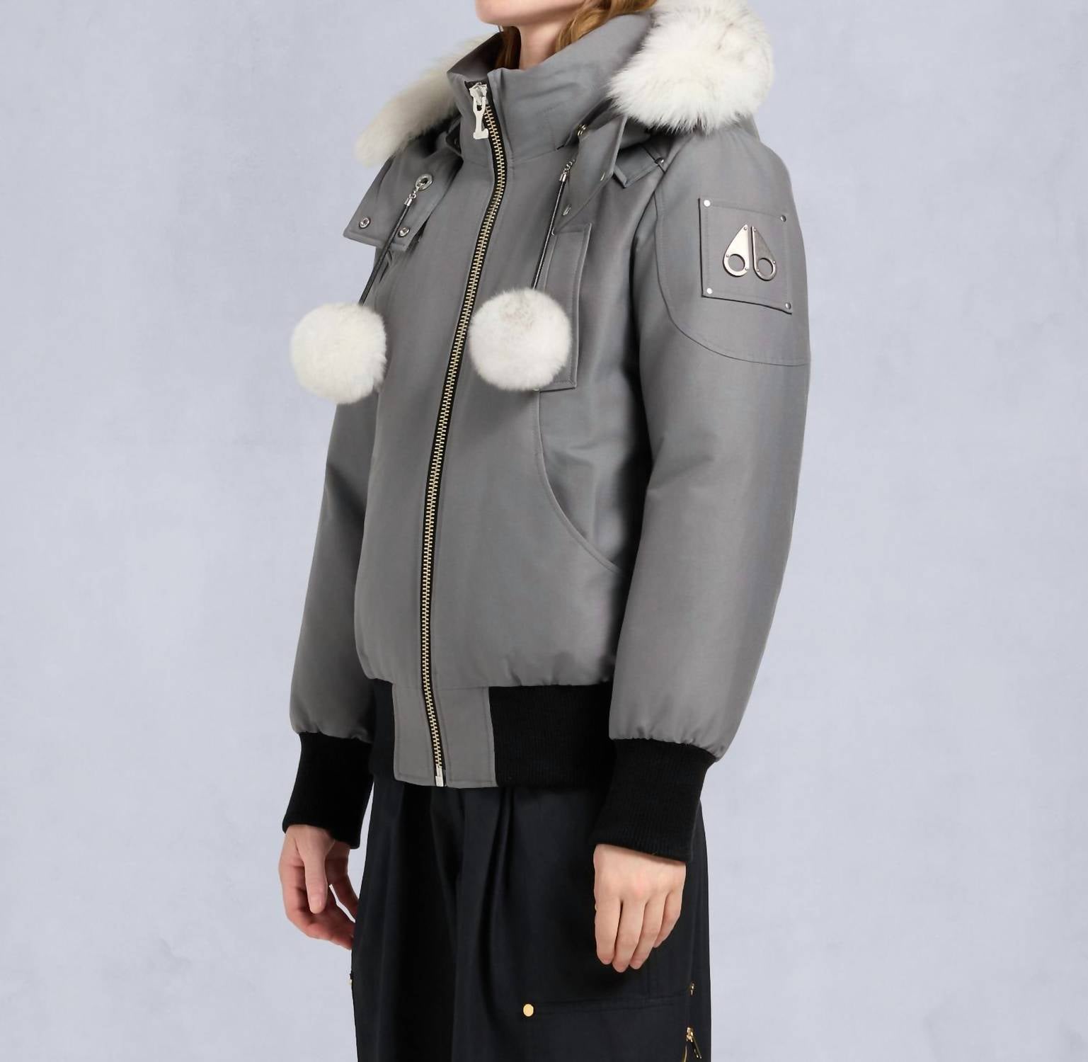 Moose Knuckles - Debbie Shearling Trim Bomber Jacket