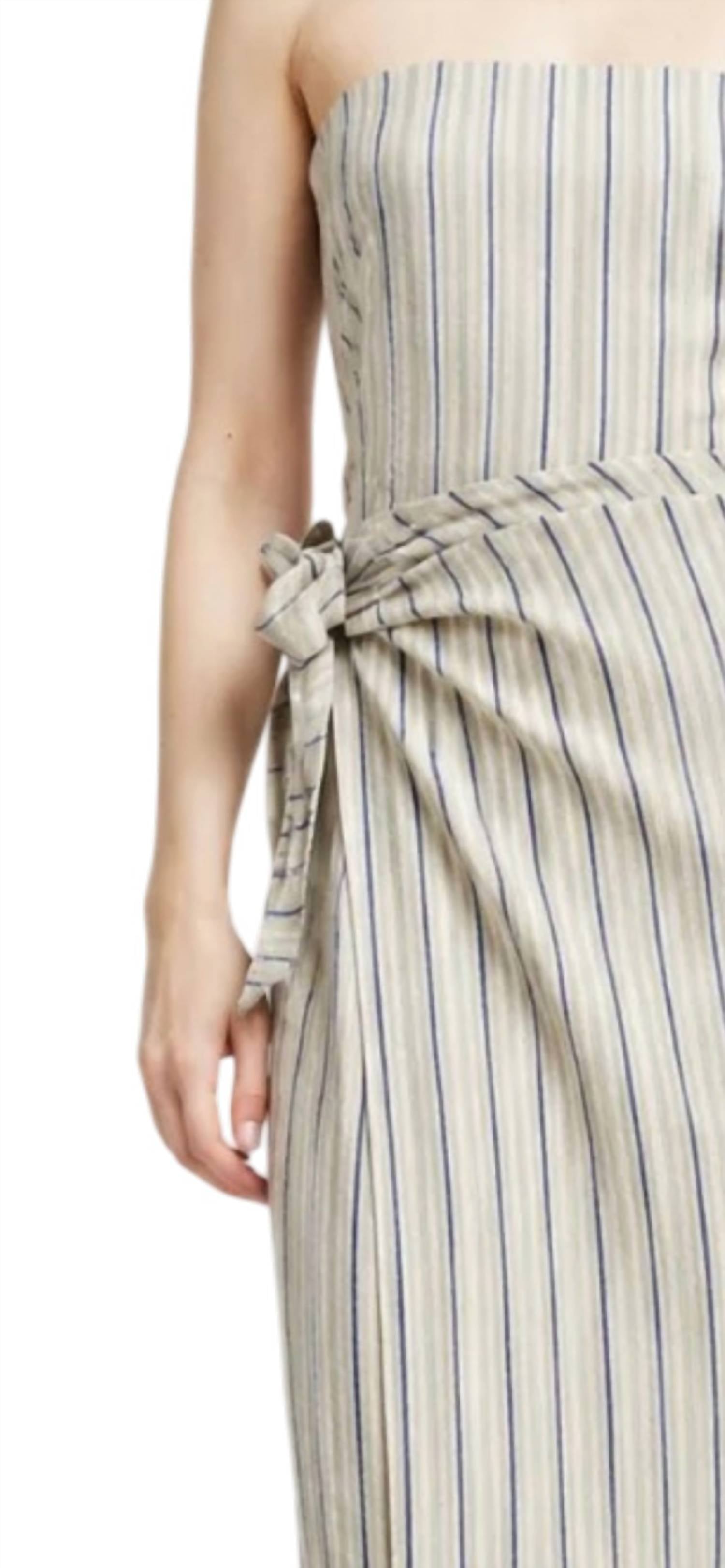 Self Contrast - Robyn Strapless Wrap Dress
