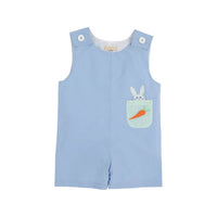 The Beaufort Bonnet Company Kids Jack Keene Jon Jon Onesies in beale street blue bunny applique - kids' item