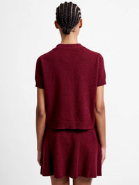 French Connection - Vhari Recycled Knit Mock Neck Short Sleeve Top