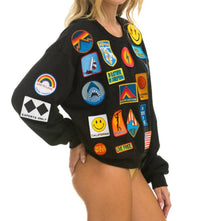 Aviator Nation - Vintage Patch Relaxed Crew Sweatshirt