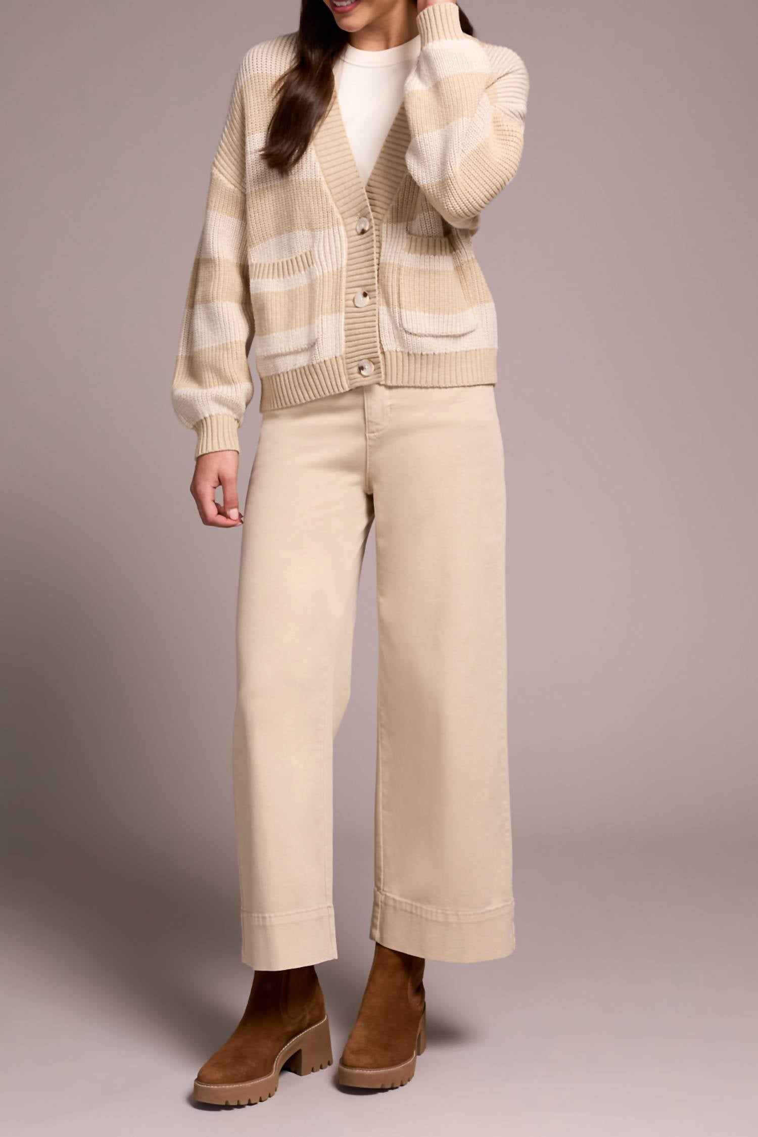Tribal - LONG SLEEVE BUTTONED FRONT SWEATER CARDIGAN