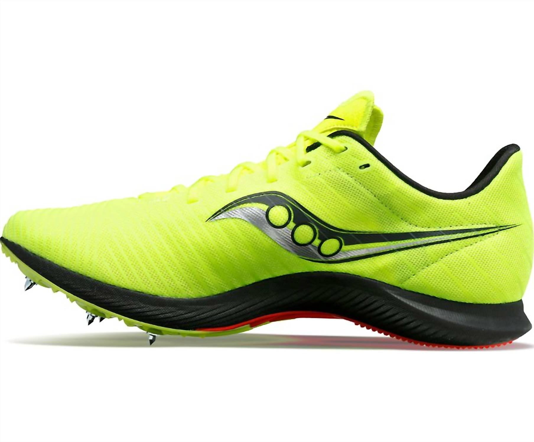SAUCONY Men's Velocity Mp Race Shoe in 05 citron black - men's shoe - alternate view