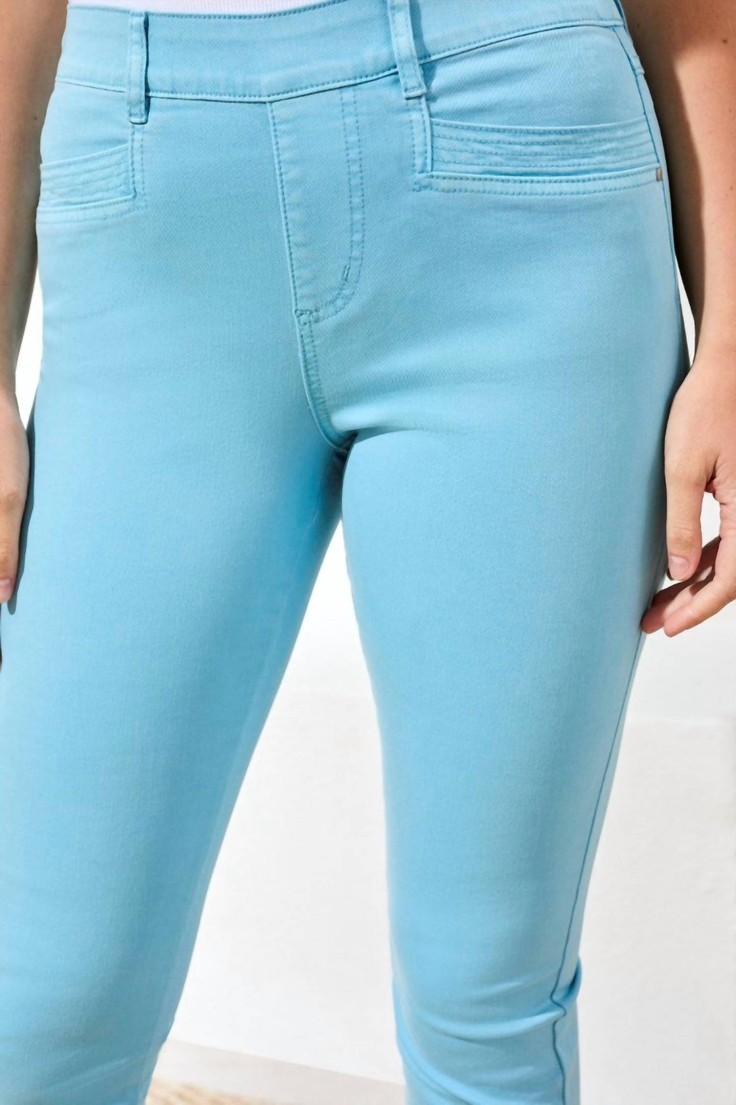 TRIBAL Women's Capri Pant in aqua sky - women's pants - alternate view