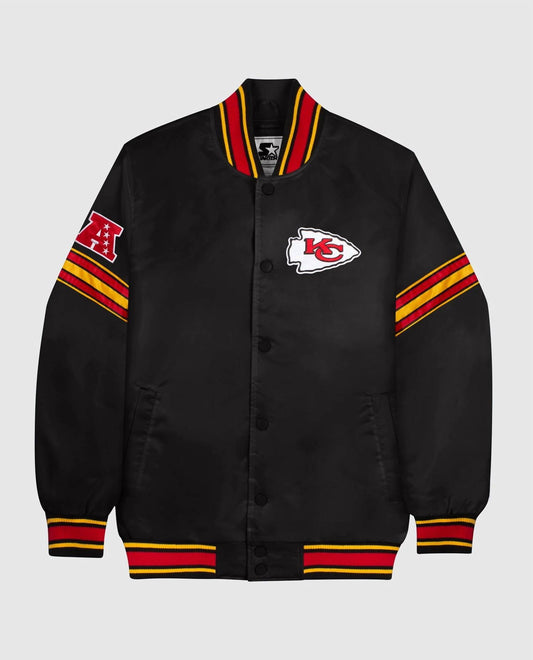 Starter - Men's Kansas City Chiefs Satin Full-snap Jacket