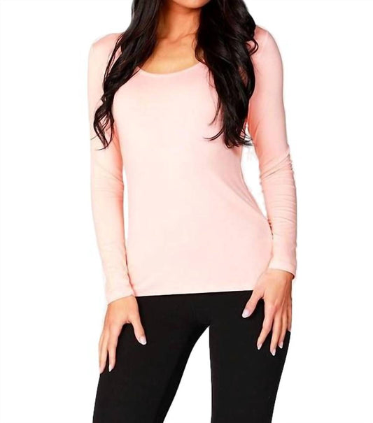 Long Sleeve Scoop Neck Top