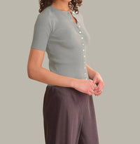 525 America - Georgie Elbow Sleeve Button Down Cardigan