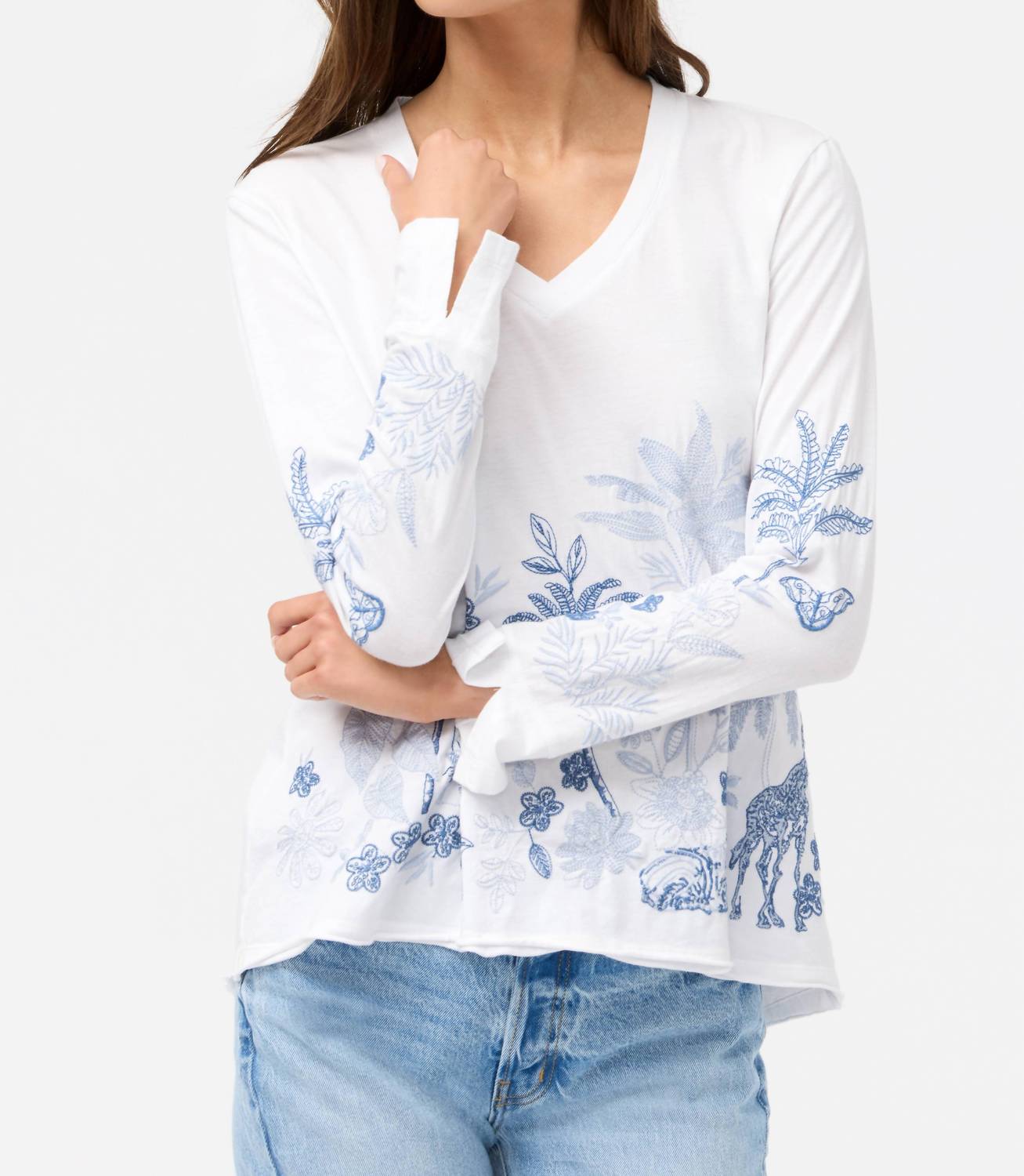 Johnny Was - RILEY SLIT SLEEVE TEE