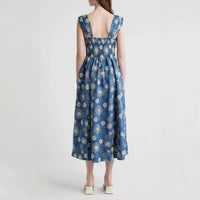 Zoe And Claire - Daydream Daisy Embroidered Midi Dress