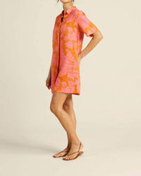 TROVATA Dana Dress in amber glow - women's dress - detail view