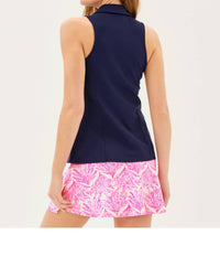 Lilly Pulitzer Luxletic Martina Polo in true navy - women's tank top - alternate view