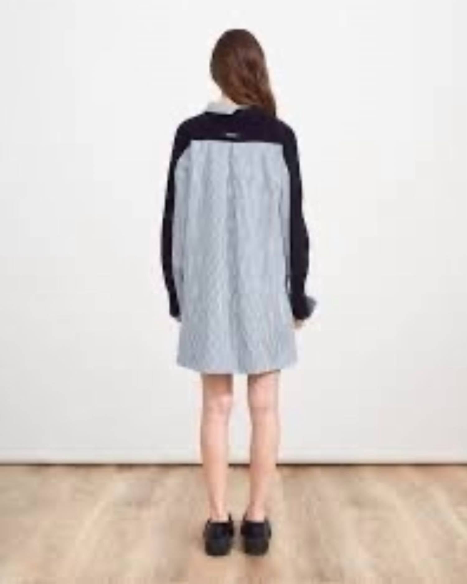 WE-AR4 Midtown Mini Dress in navy - women's dress - detail view