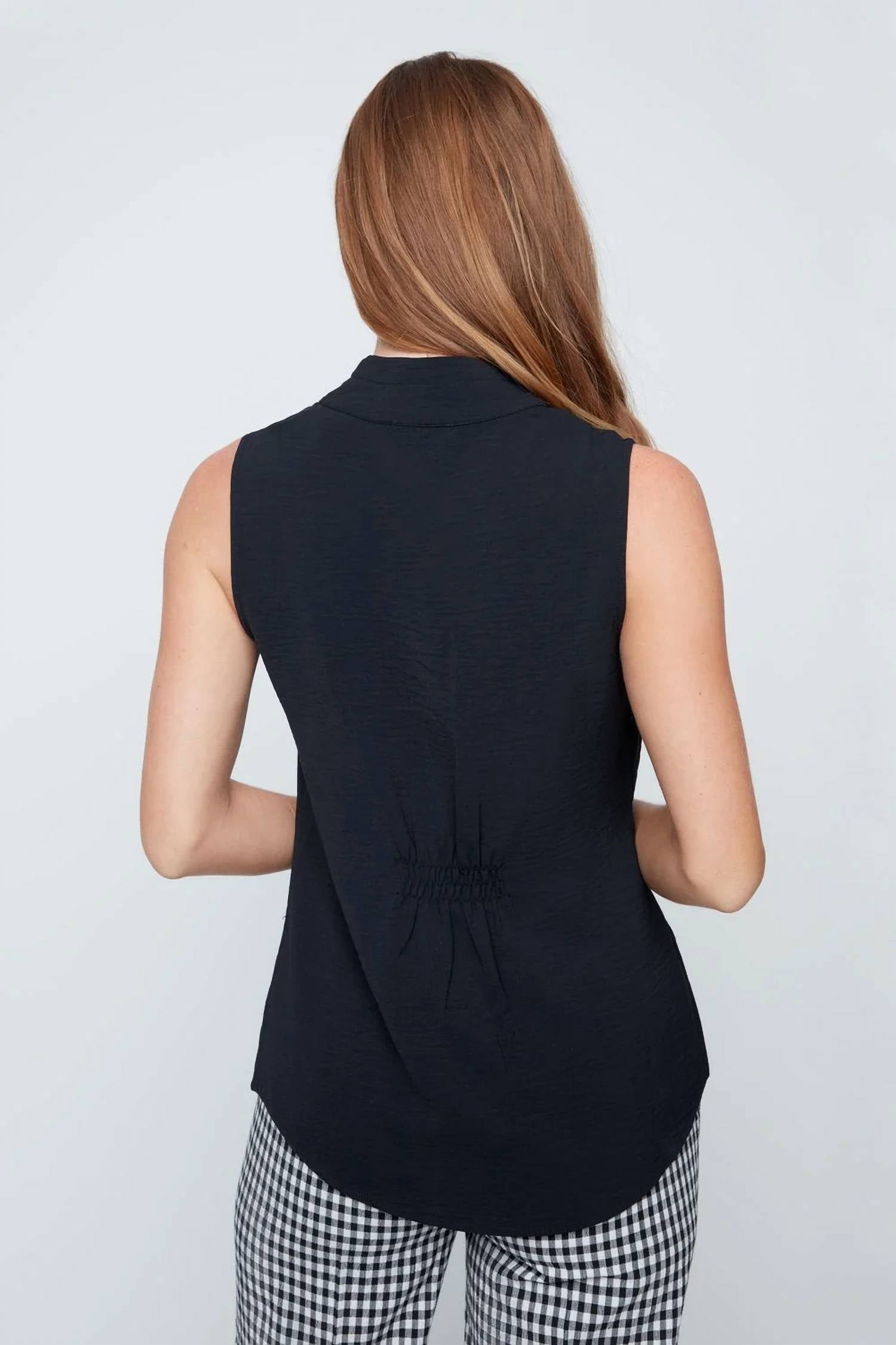 Renuar - Woven Sleeveless V-neck Blouse