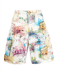 Valentino - Roman Sketches Print Bermuda Shorts