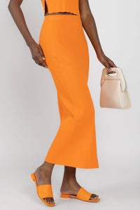 Frame - Mixed Rib Cut Out Skirt