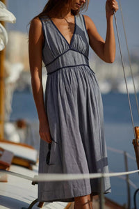 Bella Dahl - Fit and Flare V-Neck Midi Dress
