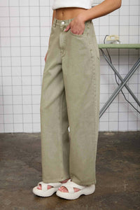 Blu Pepper - Washed Wide Leg Jeans
