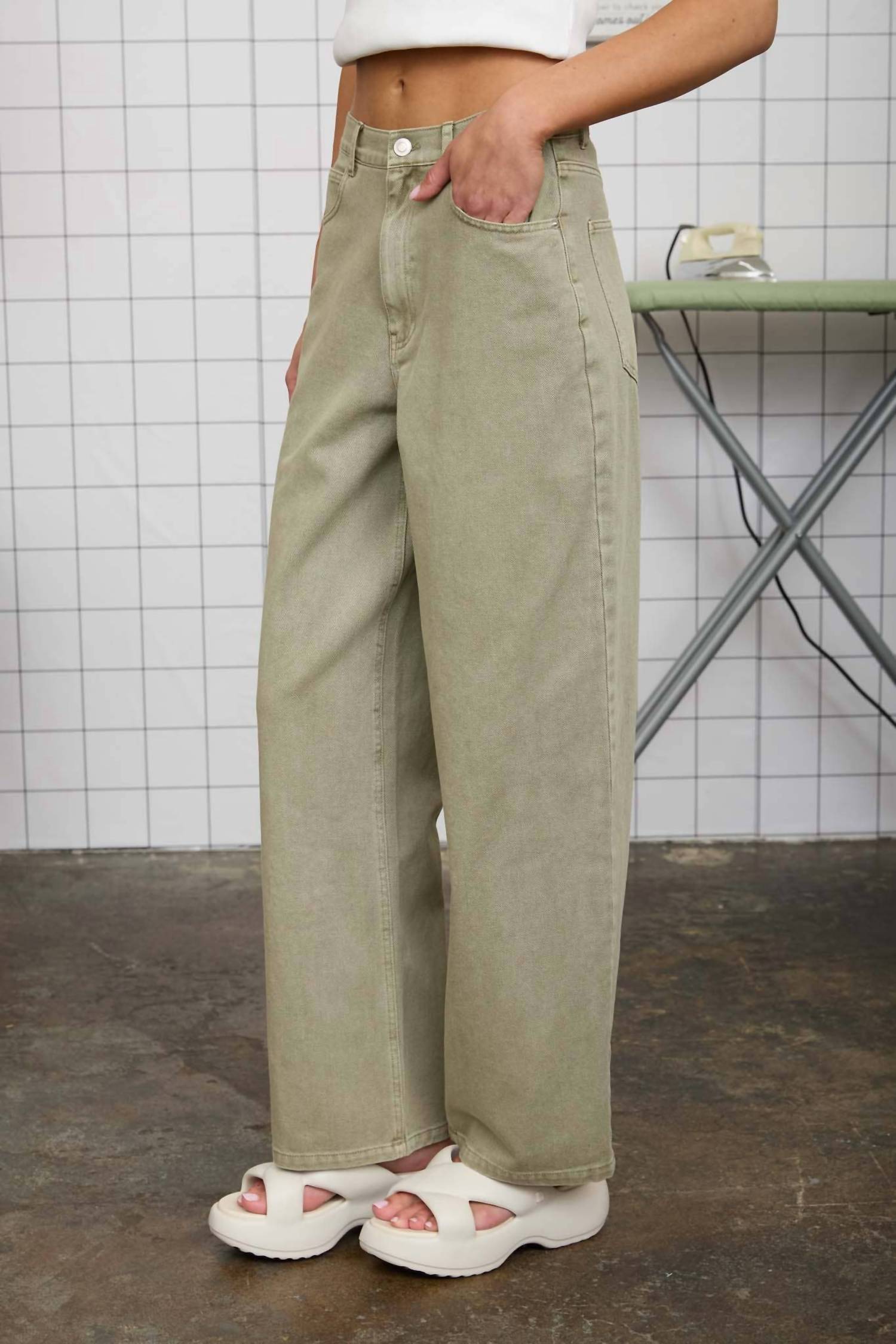 Blu Pepper - Washed Wide Leg Jeans