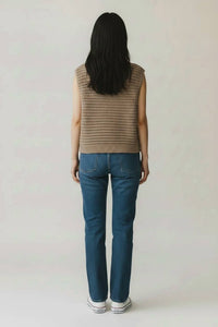 Elan - Sleveless Sweater With Front Button Detail