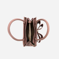 Like Dreams - Women's Crossi Elegance Large Bow Vegan Leather Satchel
