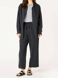 Dex - Gauze Long Sleeve Button Down Blouse