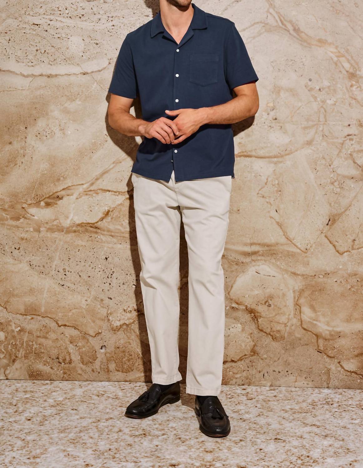 Rails Flint Short Sleeve Shirt in perfect navy - men's t-shirt - alternate view