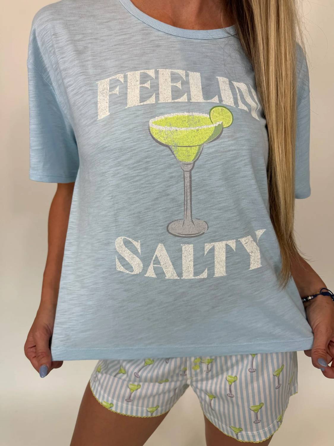 Pj Salvage - Playful Print Feelin Salty Short Sleeve Tee
