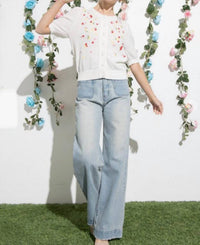 Aaron & Amber - Babies Breath Short Sleeve Cardigan