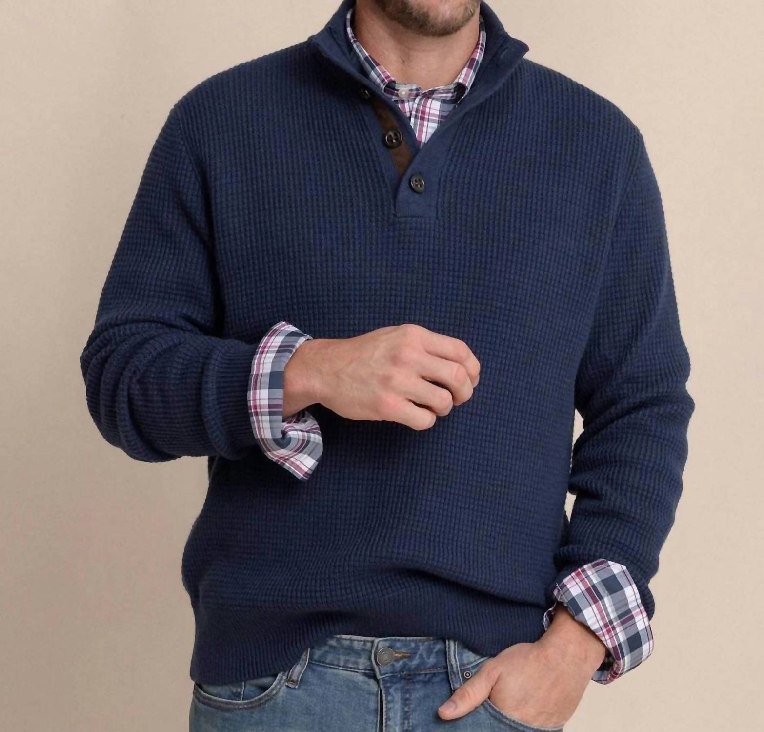 Southern Tide - Bass Creek Quarter Button Sweater