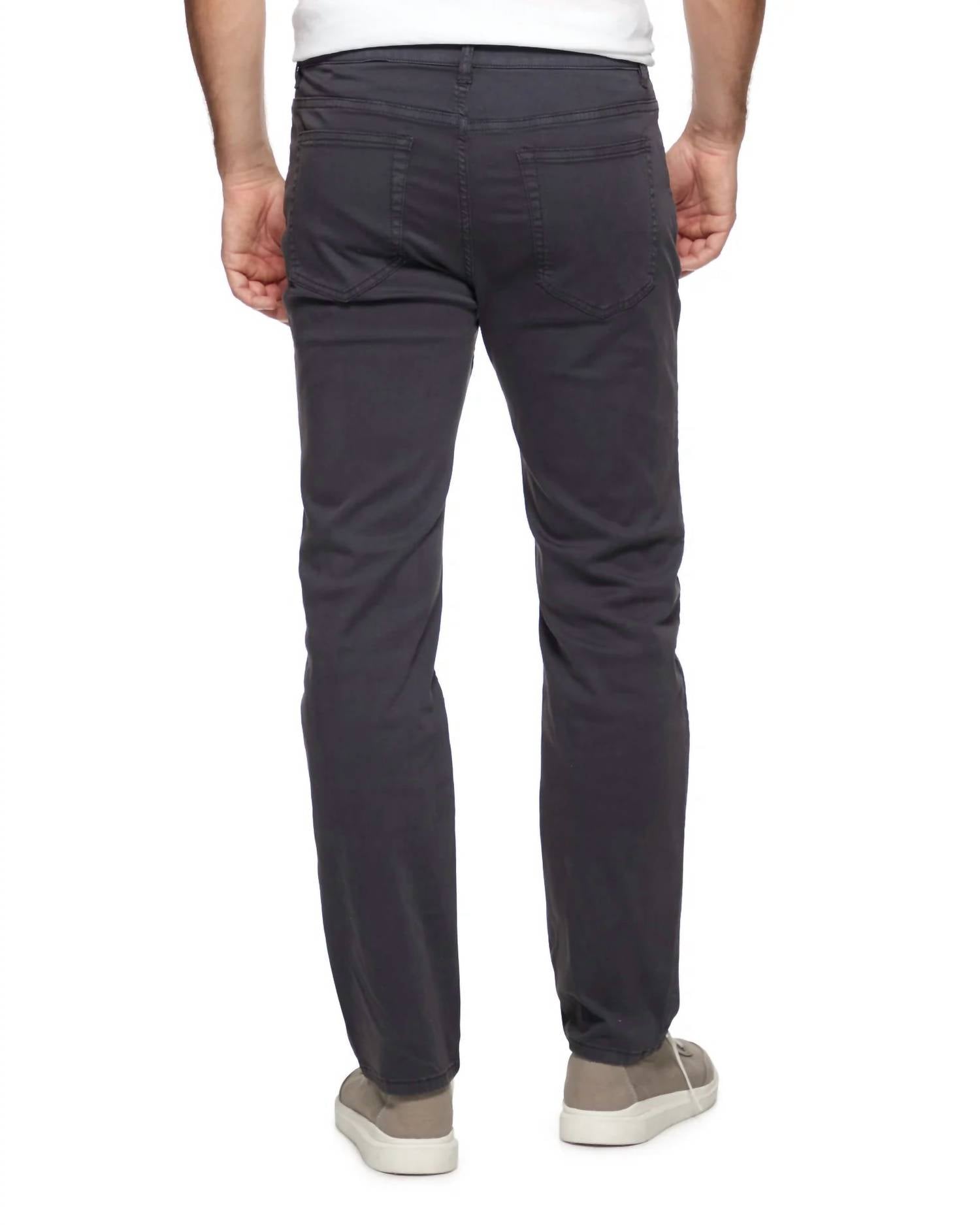 Flags & Anthem Parker Garment Dye 5 Pocket Pant in black - men's jeans - detail view