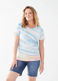Fdj - Sandra Short Sleeve Scoop Neck Knit Top