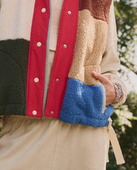 The Great. - Plush Color Block Sierra Vest