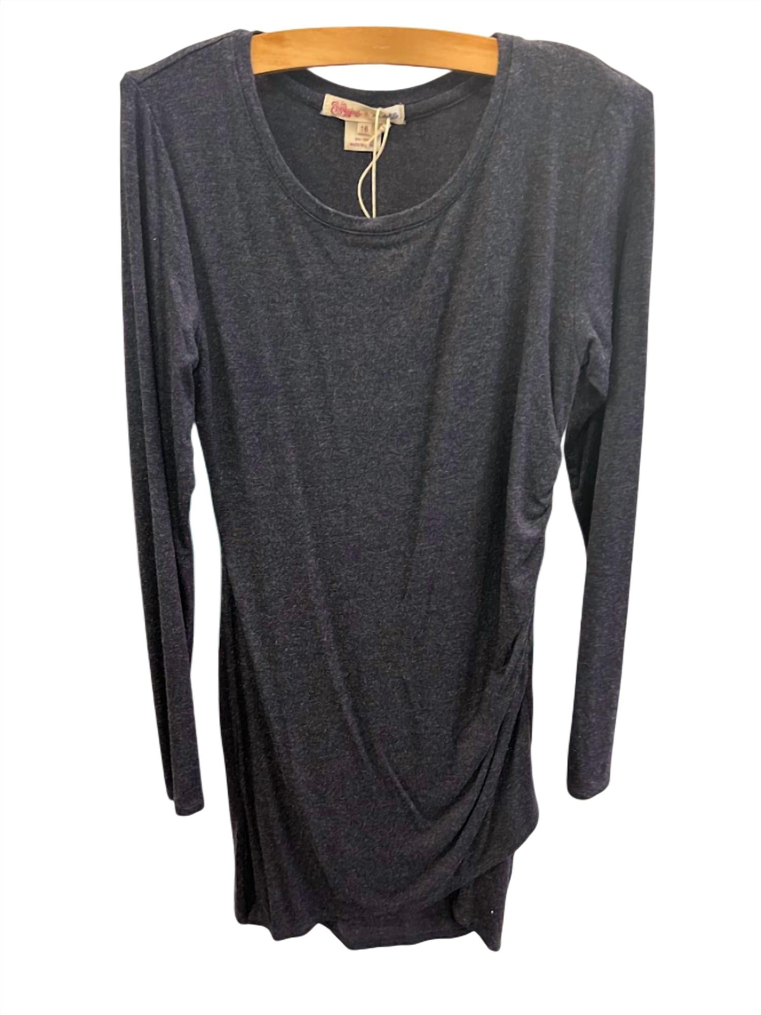 Ragdoll And Rockets - Girl's Draped Lurex Long Sleeve Dress