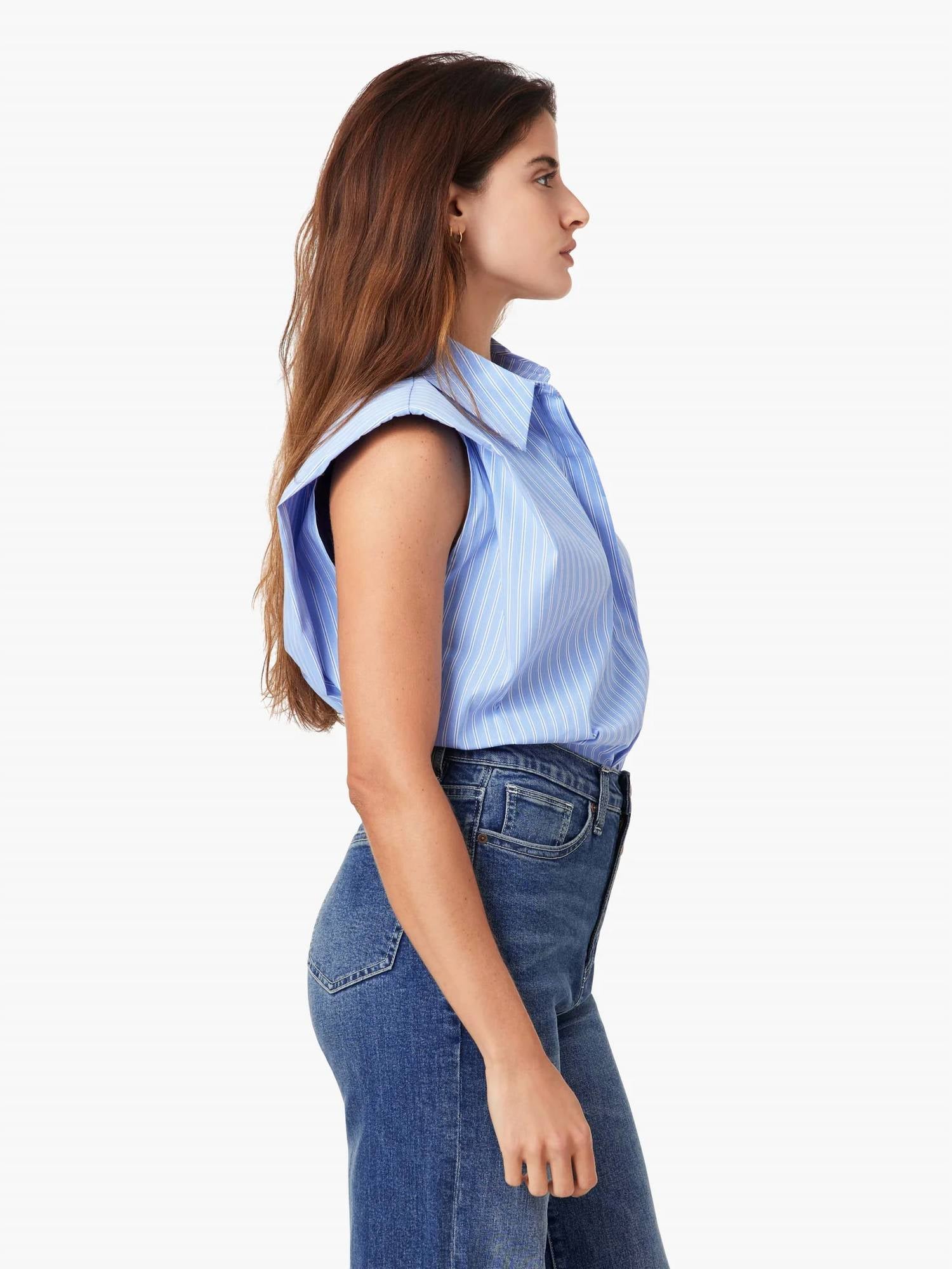 Habitual - Sleeveless Shoulder Pad Shirt