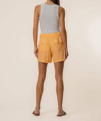 KUT FROM THE KLOTH Katana Linen Drawstring Short in citrus wash - women's shorts - view 4