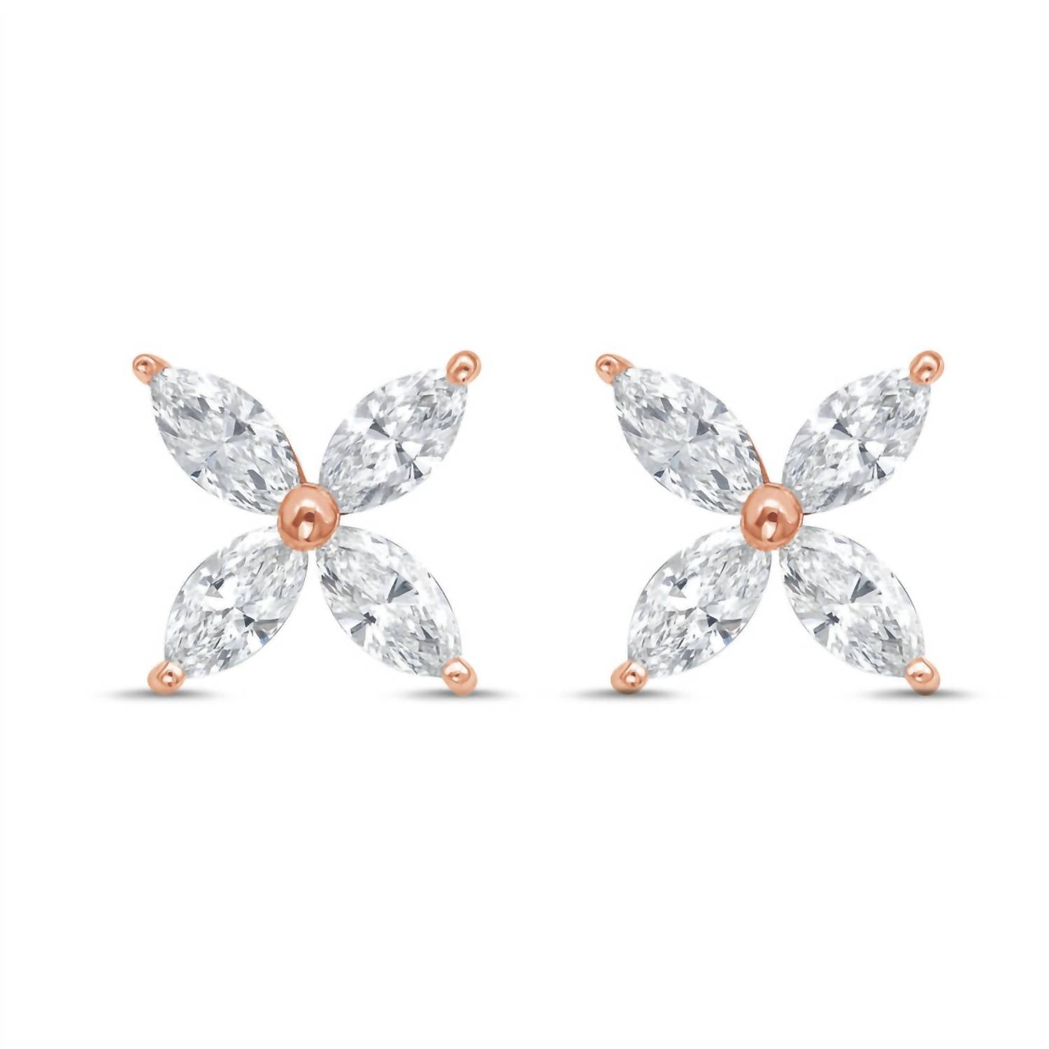 Diana M Jewels - Women's Marquise Lab-grown Diamond Stud Earrings (3.00 Tcw) - Signature