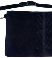 Kim White Handbags & Belts - Women's Laced Suede Bag