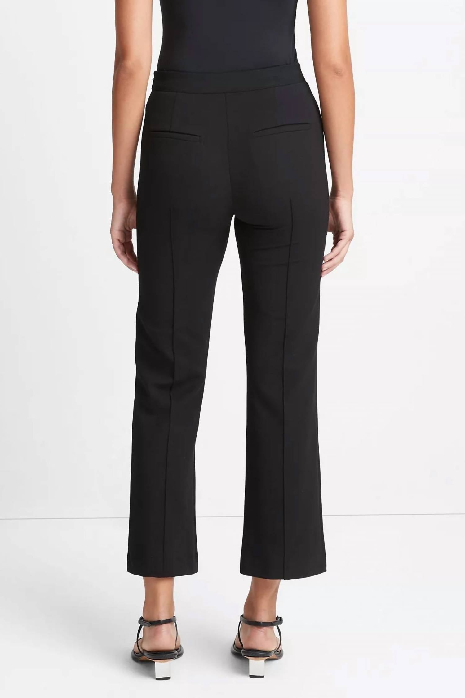 Vince - Mid Rise Pintuck Crop Flare Pant