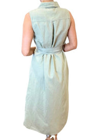 Dylan Capri Sleeveless Dress in green - women's dress - detail view