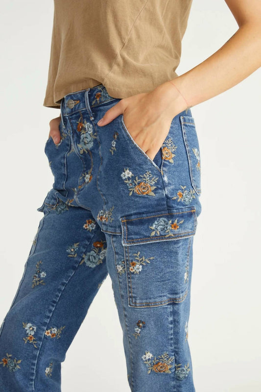 Denim Cargo Pants