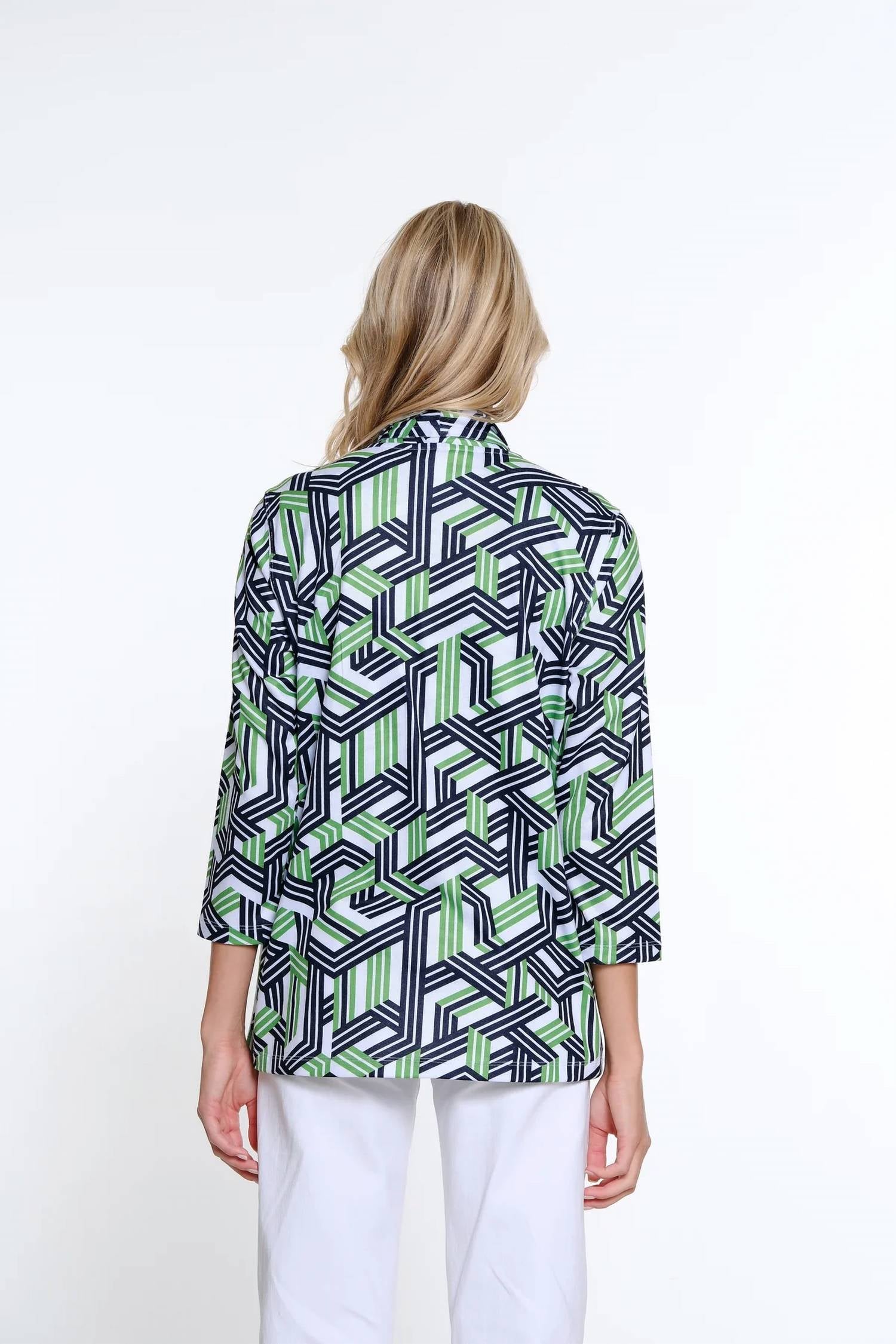 Multiples - 2fer Print Shell And Cardigan Set