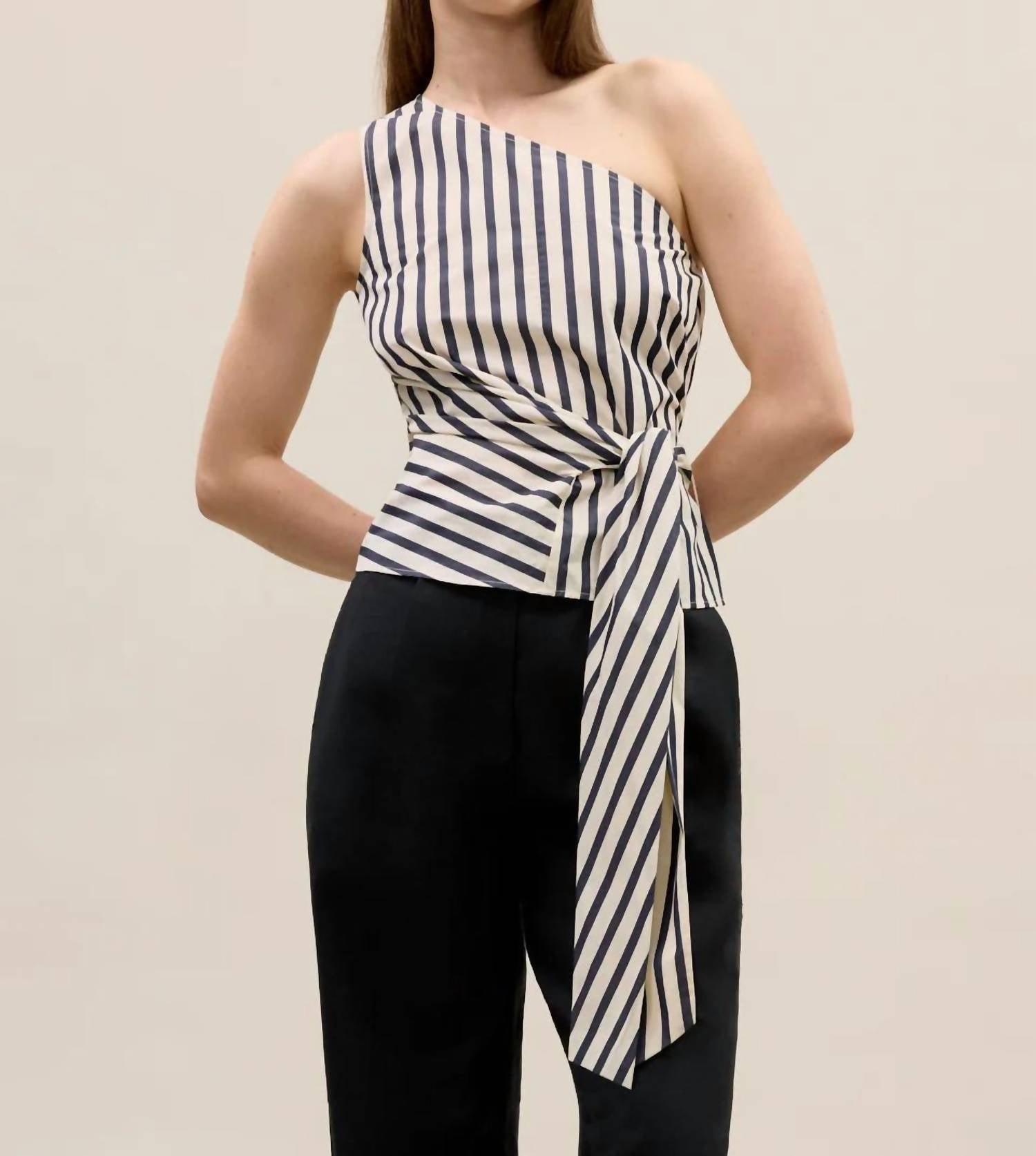 Rebecca Taylor - Isla One Shoulder Poplin Top