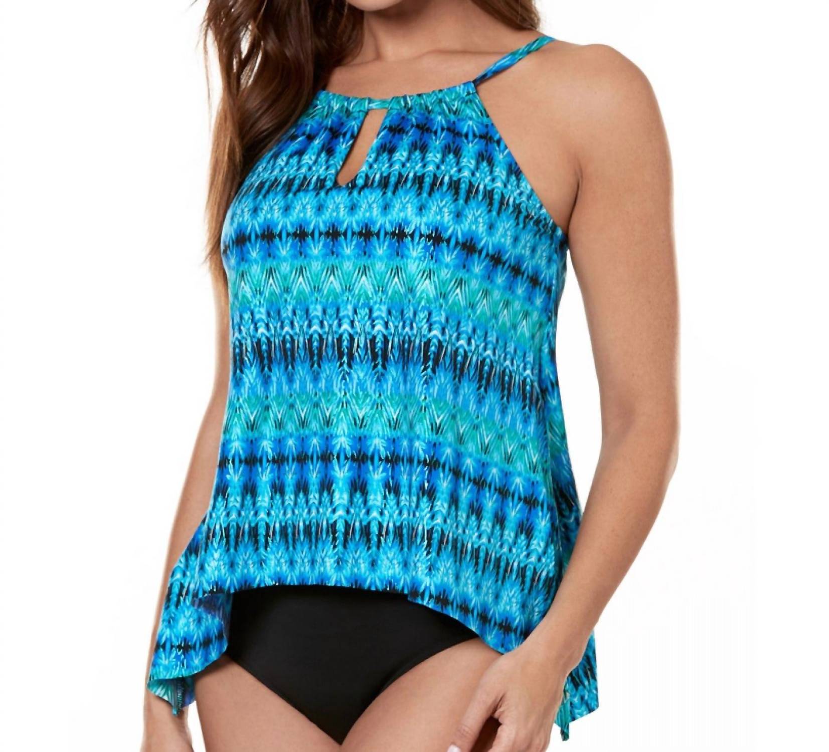 Miraclesuit Peephole Tankini Top in cabana chic - women's swimwear - view 4