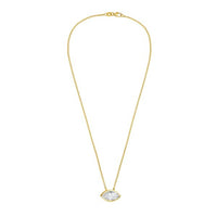 Diana M Jewels - 12.00 Ct Lab-grown Marquise-cut East–west Bezel Diamond Pendant Necklace