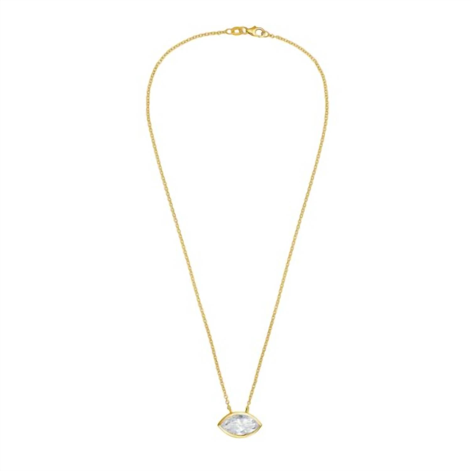 Diana M Jewels - 12.00 Ct Lab-grown Marquise-cut East–west Bezel Diamond Pendant Necklace