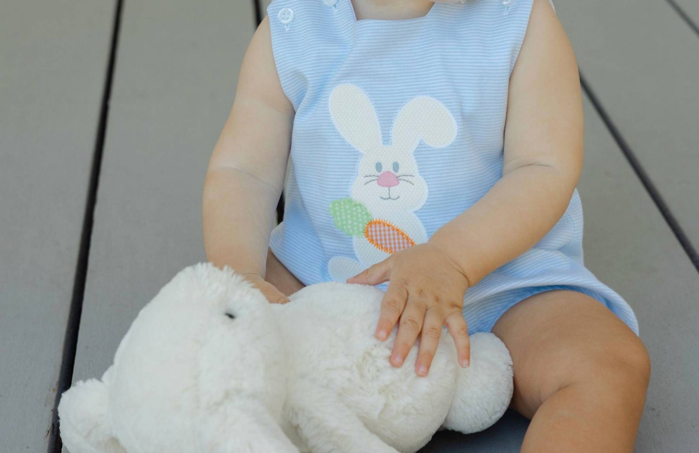 Bailey Boys Infant Kid's Little Hare-knit Bubble in light blue - kids' item - alternate view