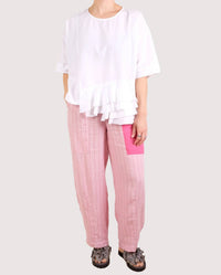 Alembika - Crewneck Ruffle Top